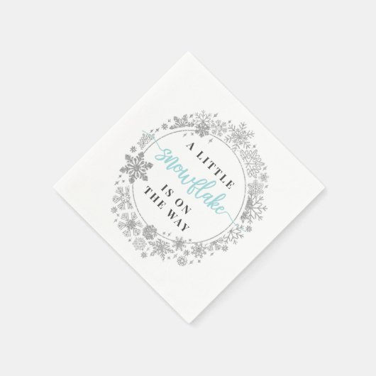 Winter Snowflake Baby shower Cocktail Napkin Servet (Hoek)