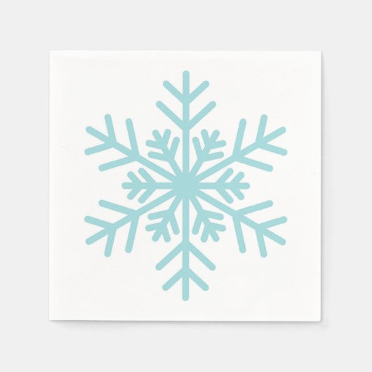 Winter Snowflake Baby shower Cocktail Napkin Servet (Voorkant)
