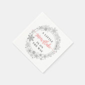 Winter Snowflake Baby shower Cocktail Napkin Servet (Hoek)