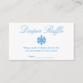 Winter Snowflake Baby shower Diaper Raffle Card Informatiekaartje (Voorkant)