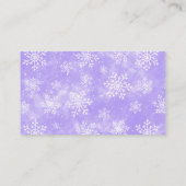 Winter Snowflake Baby shower Diaper Raffle Card Informatiekaartje (Achterkant)