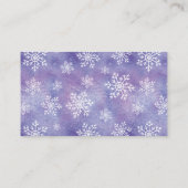 Winter Snowflake Baby shower Diaper Raffle Card Informatiekaartje (Achterkant)