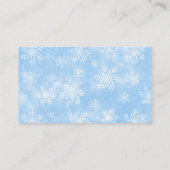 Winter Snowflake Baby shower Diaper Raffle Card Informatiekaartje (Achterkant)