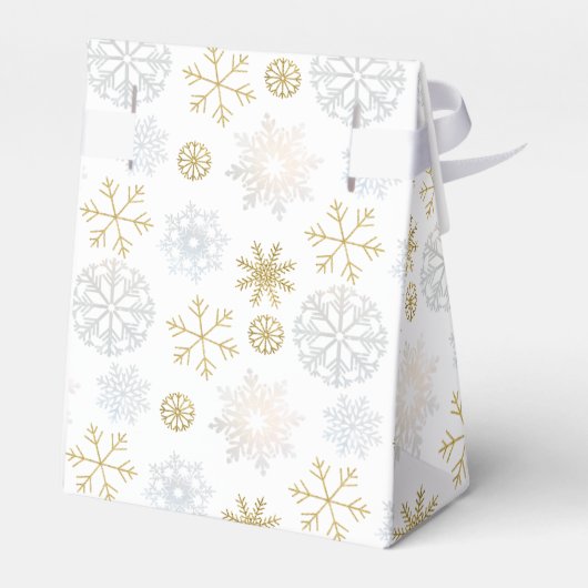 Winter Snowflake Baby shower Favoriet Box Bedankdoosjes (Achterkant)