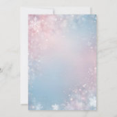 Winter Snowflake Baby Shower Kaart (Achterkant)