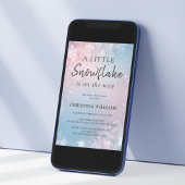 Winter Snowflake Baby Shower Kaart