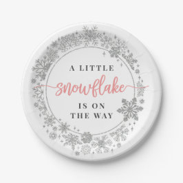 Winter Snowflake Baby shower Paper Bord Girl