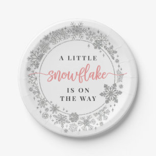 Winter Snowflake Baby shower Paper Bord Girl