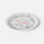 Winter Snowflake Baby shower Paper Bord Girl (Gekanteld)