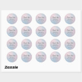 Winter Snowflake Baby Shower Ronde Sticker (Vel)