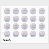 Winter Snowflake Baby Shower Ronde Sticker (Vel)