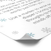 Winter Snowflake Baby shower Sign Poster (Hoek)