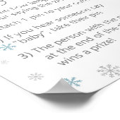 Winter Snowflake Baby shower Sign Poster (Hoek)