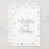 Winter Snowflake Baby shower Sign Size 5x7" Kaart (Voorkant)