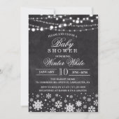 Winter Snowflake Baby shower Uitnodiging (Voorkant)