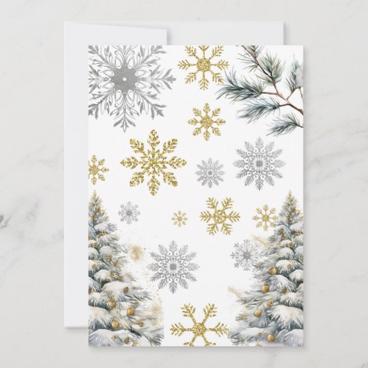 Winter Snowflake Baby shower Uitnodiging (Achterkant)