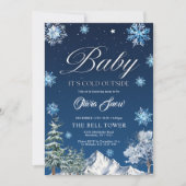 Winter Snowflake Baby shower Uitnodiging (Voorkant)