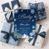 Winter Snowflake Baby shower Uitnodiging