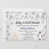 Winter Snowflake Baby shower Uitnodiging (Voorkant)