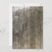 Winter Snowflake Baby shower Uitnodiging - Rustiek (Achterkant)