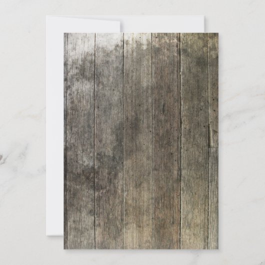 Winter Snowflake Baby shower Uitnodiging - Rustiek (Achterkant)