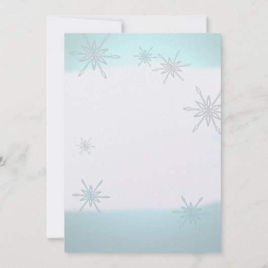 Winter Snowflake Bat Mitzvah Kaart (Achterkant)
