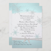 Winter Snowflake Bat Mitzvah Kaart (Voorkant / Achterkant)