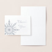 Winter Snowflake Bedankt Opmerking Folie Kaarten (Display)