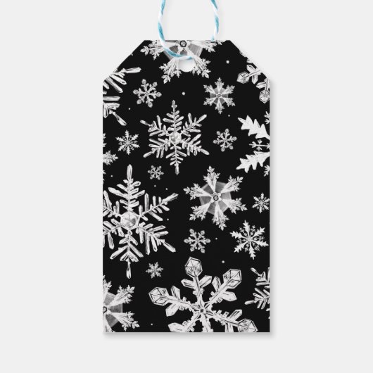 Winter Snowflake Bedankt voor je plezier Cadeaulabel (Achterkant)