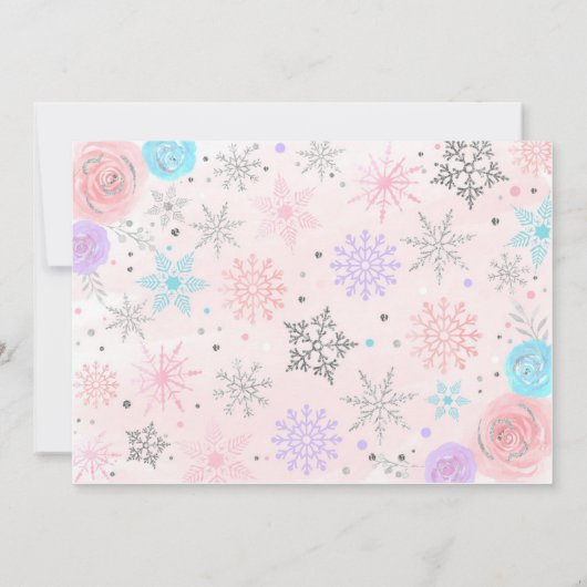 Winter Snowflake Birthday Bedankt voor kaarten (Achterkant)