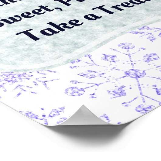 Winter Snowflake Birthday Party Sign Poster (Hoek)