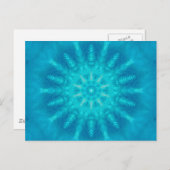 Winter Snowflake Blue Christmas Briefkaart (Voorkant / Achterkant)