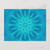 Winter Snowflake Blue Christmas Briefkaart (Voorkant)