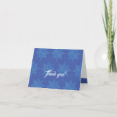 Winter Snowflake Blue Gepersonaliseerd Note Card Bedankkaart (Voorkant)
