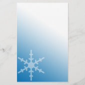Winter Snowflake Blue Gradient Briefpapier (Voorkant)