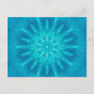 Winter Snowflake Blue Kerstmis Briefkaart