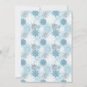 Winter Snowflake Blue Polar Beer Baby shower Kaart (Achterkant)