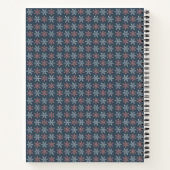 Winter Snowflake Blue Spiral Notebook Notitieboek (Achterkant)