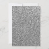 Winter Snowflake Blush Silver Engagement Party Kaart (Achterkant)