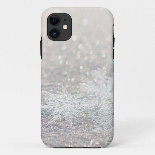 Winter Snowflake Bokeh Bling Case-Mate iPhone Case (Achterkant)