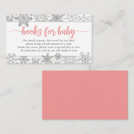 Winter Snowflake Book Request Baby shower Informatiekaartje