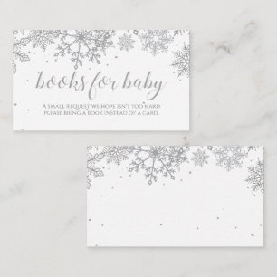 Winter Snowflake Books voor baby Informatiekaartje