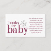 Winter Snowflake Books voor Baby Informatiekaartje (Voorkant)