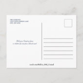 Winter Snowflake Border Navy Christmas Photo Feestdagenkaart (Achterkant)