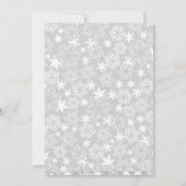 Winter Snowflake Boy Baby shower-uitnodiging Kaart (Achterkant)