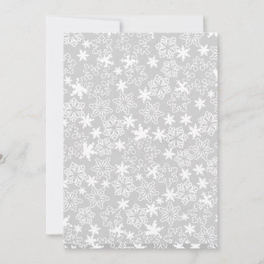 Winter Snowflake Boy Baby shower-uitnodiging Kaart (Achterkant)