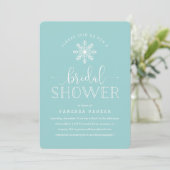 Winter Snowflake Bridal Shower Kaart (Staand voorkant)