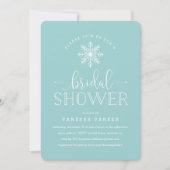 Winter Snowflake Bridal Shower Kaart (Voorkant)