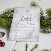Winter Snowflake Bridal Shower Kaart