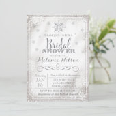 Winter Snowflake Bridal Shower Kaart (Staand voorkant)